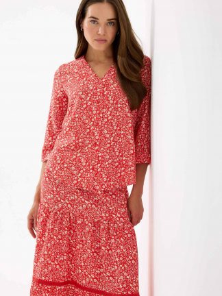 شومیز زنانه قرمز دفکتو