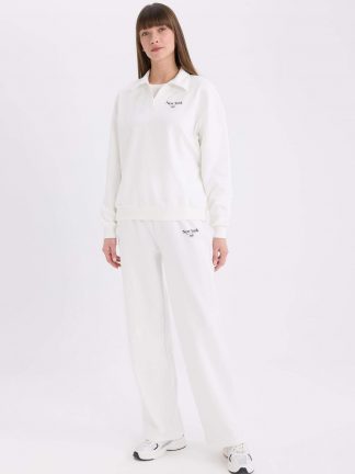 شلوار راحتی زنانه بژ دفکتو