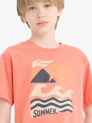 تی شرت پسرانه نارنجی دفکتو