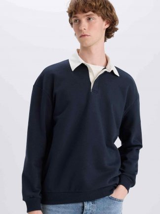 سویشرت مردانه سرمه ای دفکتو