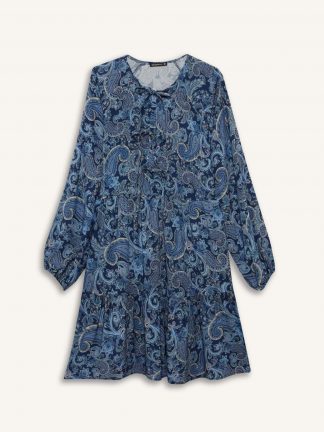 پیراهن زنانه سرمه ای دفکتو