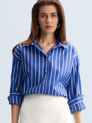 شومیز زنانه آبی دفکتو