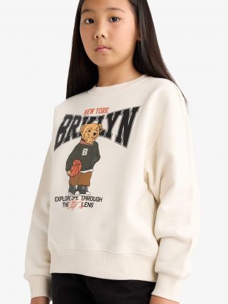 سویشرت دخترانه بژ دفکتو