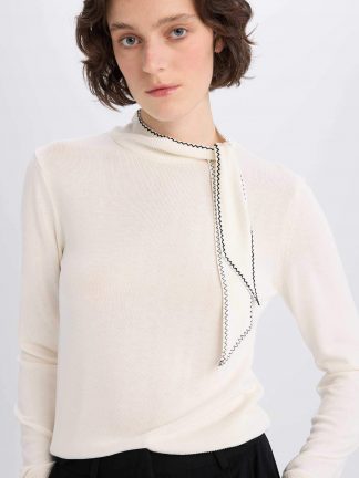 پلیور زنانه بژ دفکتو