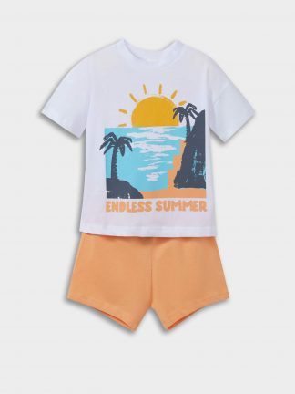 ست لباس نوزادی پسرانه سفید دفکتو