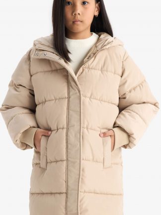 کاپشن دخترانه بژ دفکتو