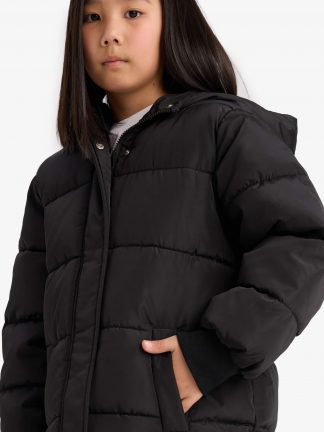 کاپشن دخترانه مشکی دفکتو