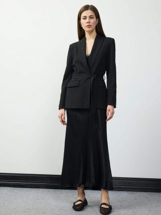 دامن میدی زنانه مشکی دفکتو