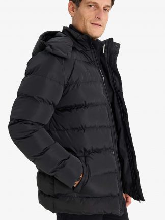 کاپشن مردانه مشکی دفکتو