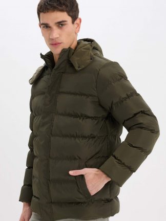 کاپشن مردانه خاکی دفکتو