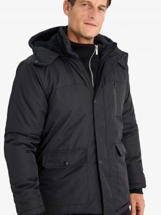 کاپشن مردانه مشکی دفکتو