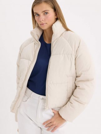 کاپشن زنانه بژ دفکتو