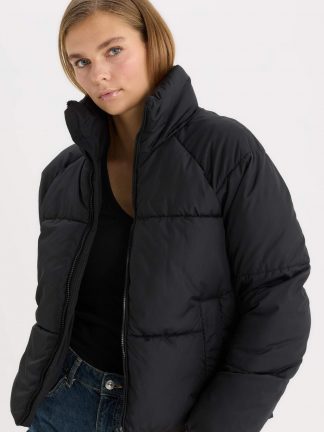 کاپشن زنانه مشکی دفکتو