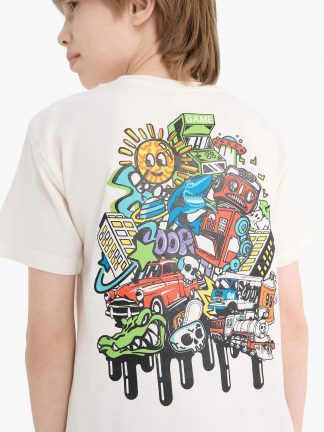 تی شرت پسرانه سفید دفکتو