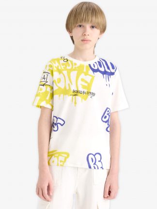 تی شرت پسرانه سفید دفکتو