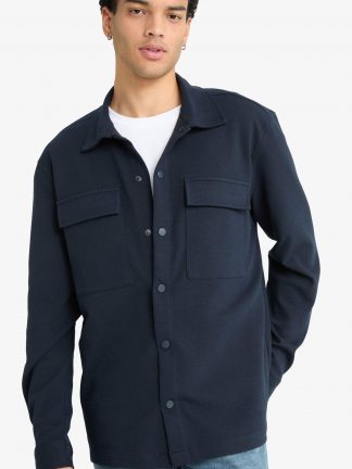 پیراهن مردانه سرمه ای دفکتو