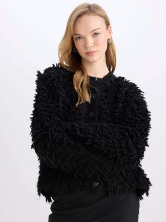 ژاکت زنانه مشکی دفکتو