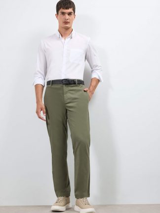 شلوار کتان مردانه خاکی دفکتو