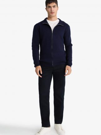 شلوار کتان مردانه سرمه ای دفکتو