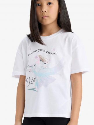 تی شرت دخترانه سفید دفکتو