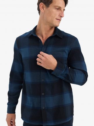 پیراهن مردانه سرمه ای دفکتو