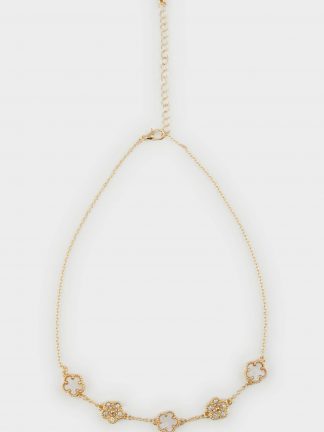 گردنبند زنانه سفید دفکتو