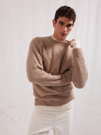 پلیور مردانه بژ دفکتو