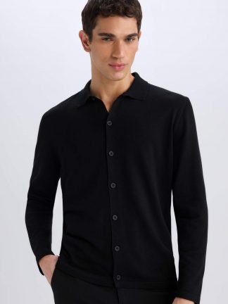 ژاکت مردانه مشکی دفکتو