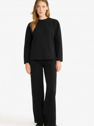 سویشرت زنانه مشکی دفکتو