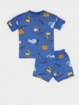 ست لباس نوزادی پسرانه آبی دفکتو