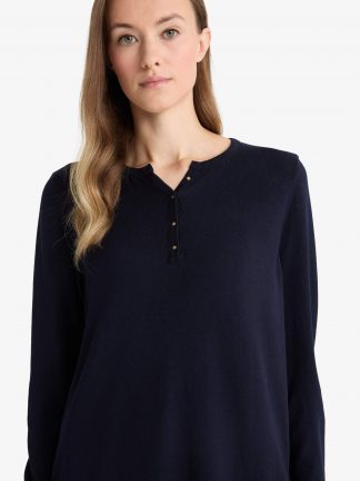 پلیور زنانه سرمه ای دفکتو