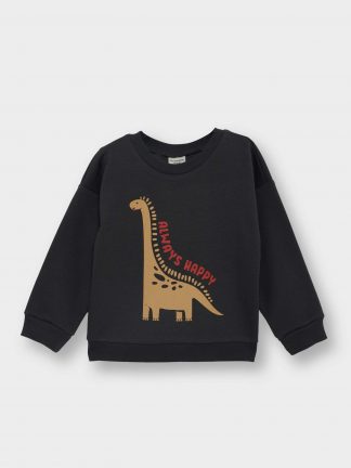 سویشرت نوزاد پسر خاکستری تیره دفکتو