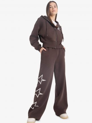 شلوار راحتی زنانه قهوه ای دفکتو