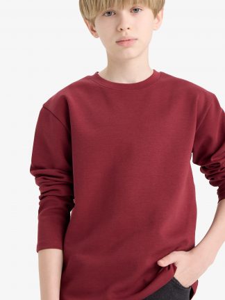 تی شرت پسرانه زرشکی دفکتو