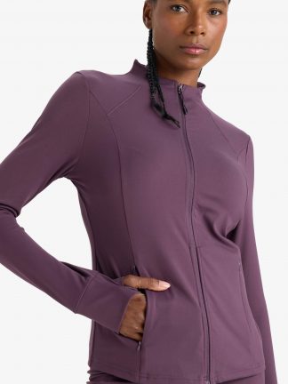 سویشرت زنانه زرشکی تیره دفکتو