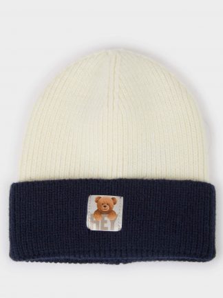 کلاه بافت نوزاد پسر سرمه ای دفکتو