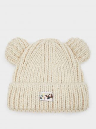 کلاه بافت نوزاد دختر بژ دفکتو