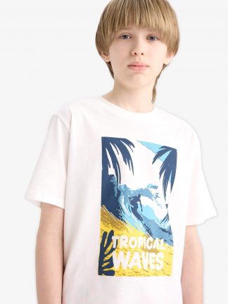 تی شرت پسرانه بژ دفکتو