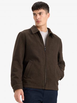 کاپشن مردانه قهوه ای تیره دفکتو