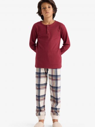 لباس راحتی پسرانه زرشکی دفکتو