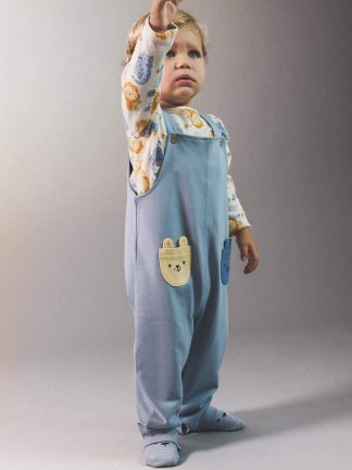 ست لباس نوزاد دختر آبی دفکتو