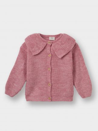 ژاکت نوزاد دختر زرشکی دفکتو