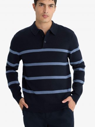 پلیور مردانه آبی نفتی روشن (فرعی) (مادر: آبی نفتی) دفکتو