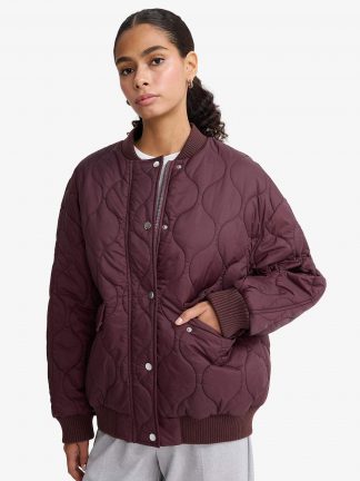 کاپشن زنانه زرشکی دفکتو