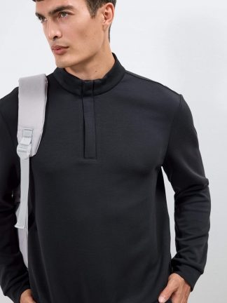 سویشرت مردانه مشکی دفکتو