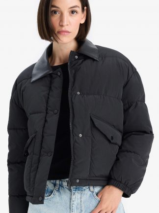 کاپشن زنانه مشکی دفکتو