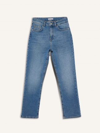 شلوار جین راسته زنانه نعنایی (فرعی) (مادر:آبی) دفکتو