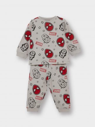 ست لباس نوزاد پسر خاکستری روشن دفکتو