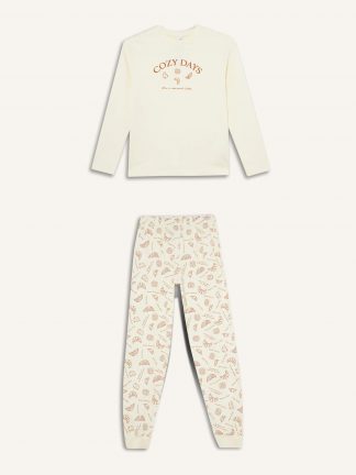 لباس راحتی دخترانه بژ دفکتو