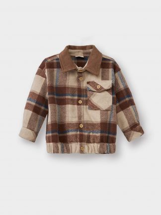 پیراهن نوزاد پسر بژ دفکتو